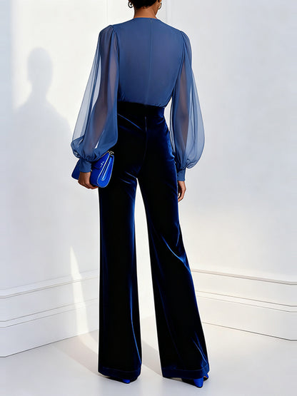 Women's Fashion Elegant Waist-Cinching Wide-Leg Jumpsuit for Women