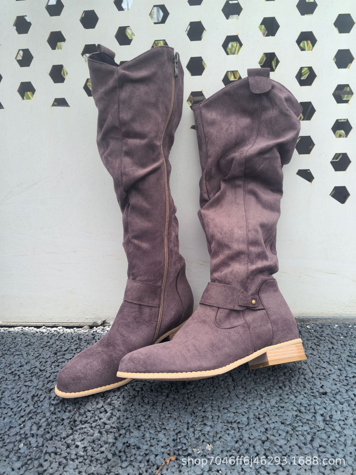 Suede High-Top Women's Boots