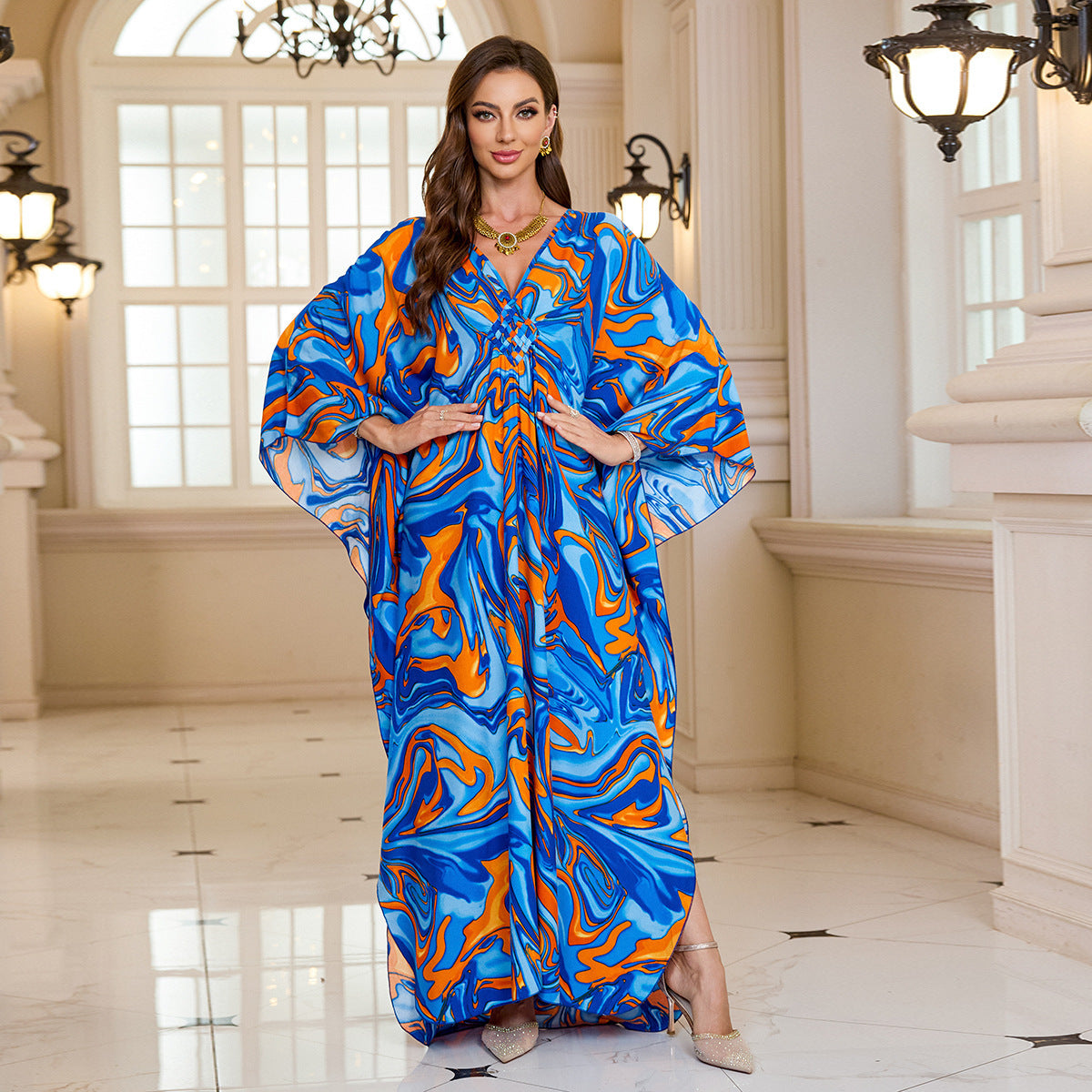 Loose Beach Cover Up Dress with Sun Protection