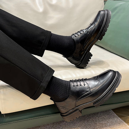 Men's leather shoes for summer