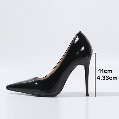 Womens Pointed Toe Stiletto Slip-On Heels