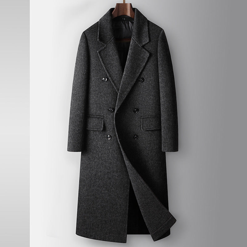 Mens Double Breasted Wool Overcoat