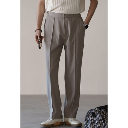 Mens Wool Blend Casual Trousers