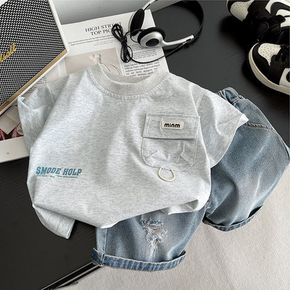 Boys Summer Cotton T-Shirt and Shorts Set
