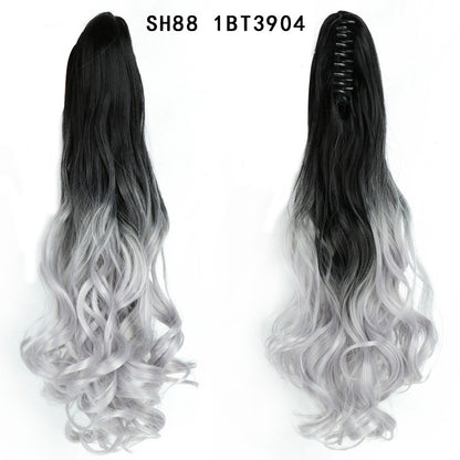 Synthetic Colorful Long Curly Hair Clip Ponytail