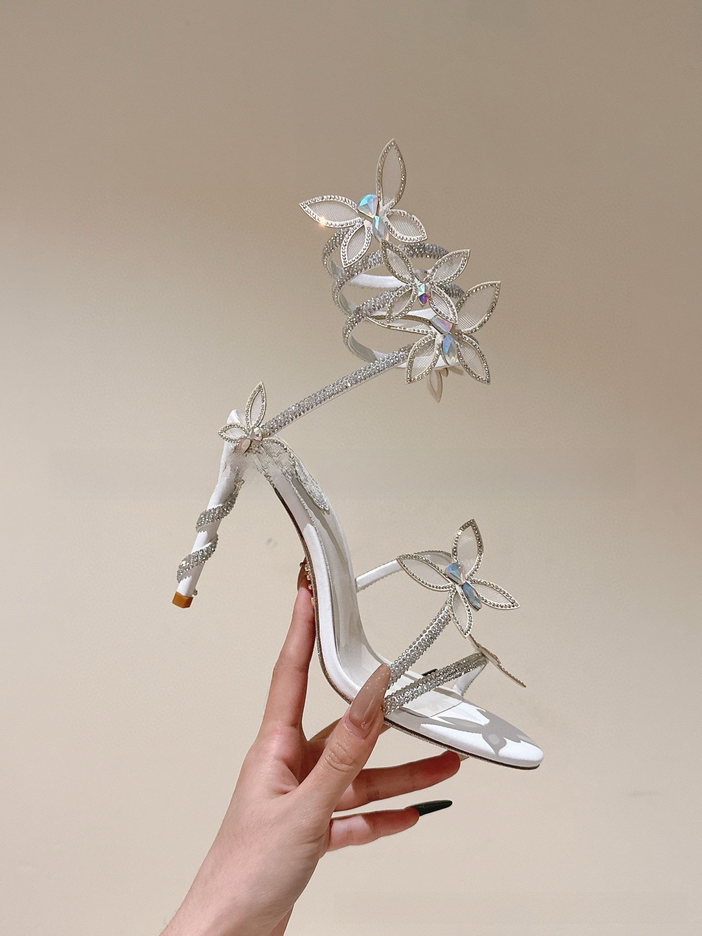 Rhinestone high heels