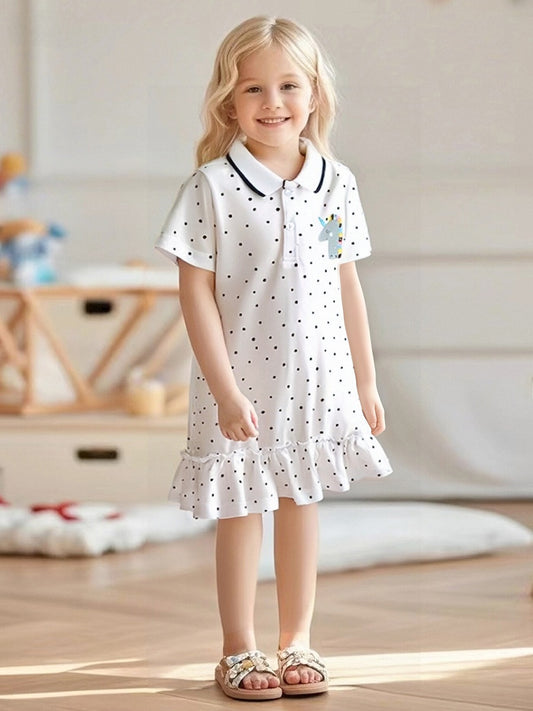 Childrens Polo Collar Knit Dress
