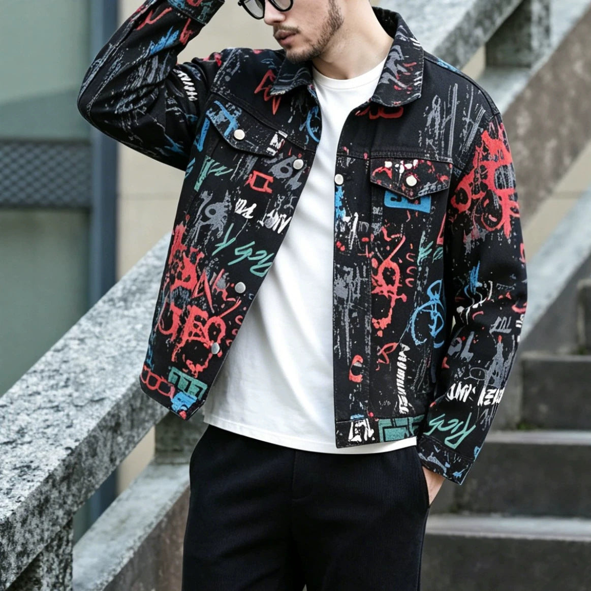 Denim Jacket Men's Street Fashion Brand Lel Work Jacket