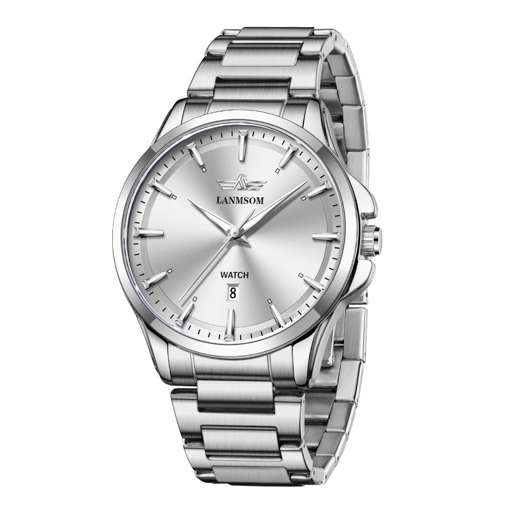 Lanmsom Mens Quartz Watch with Calendar