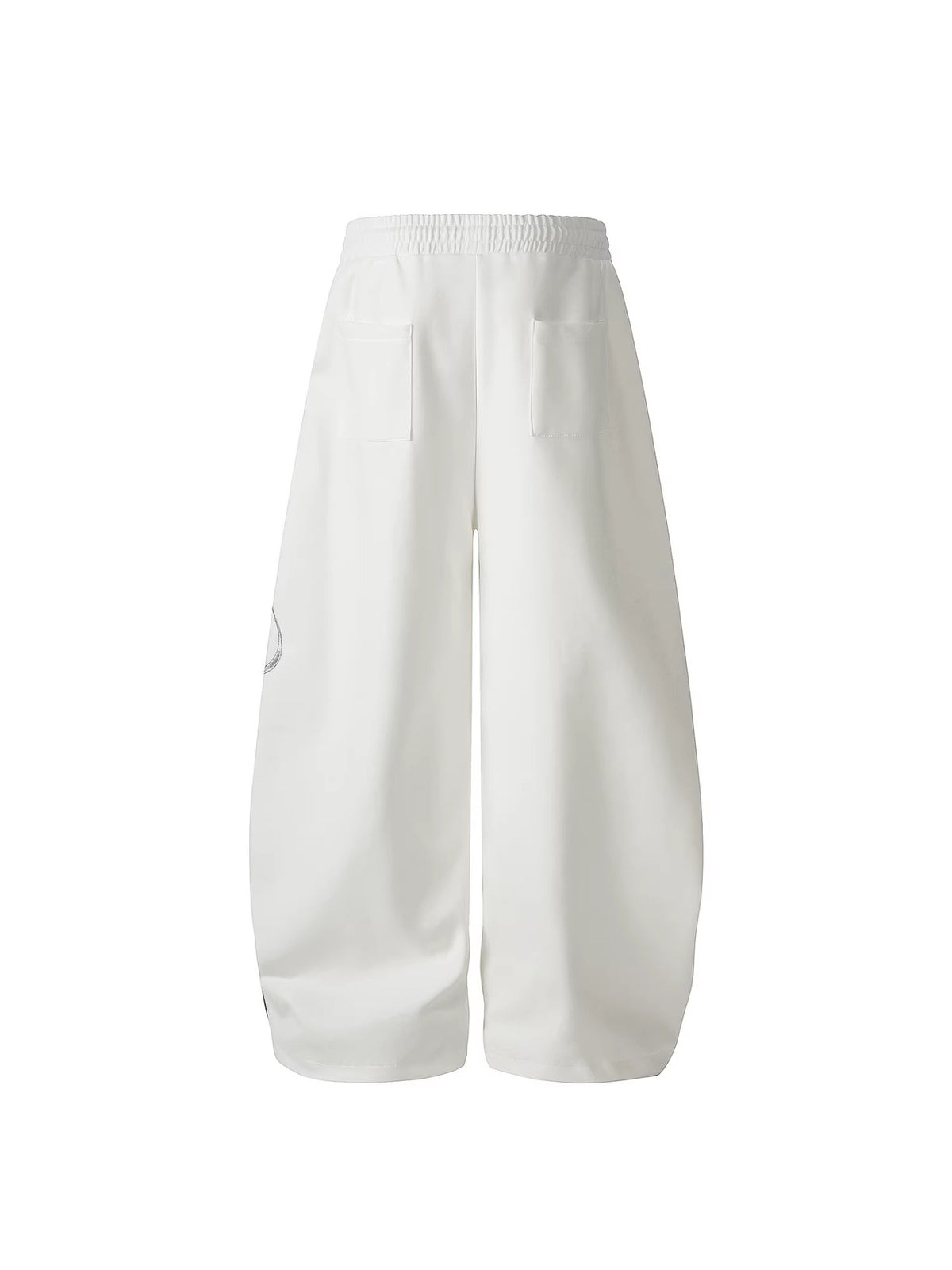 Unisex Letter Embroidery Wide-Leg Street Style Sweatpants