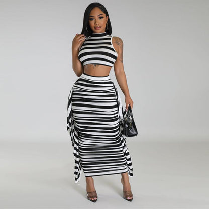 Zebrapatroon tweedelig set