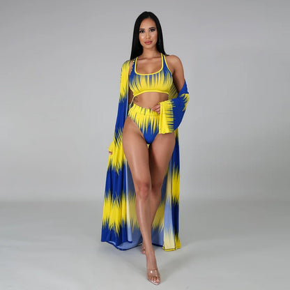 Driedelige bikini set met print