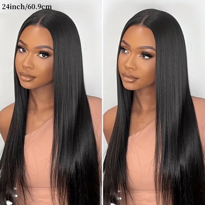 Fashion Long Straight Hair Wig Front Lace Full Head Wig