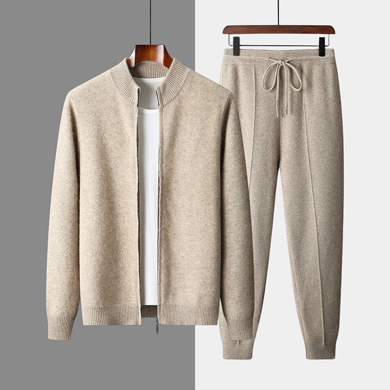 Men's knitted sweater coat