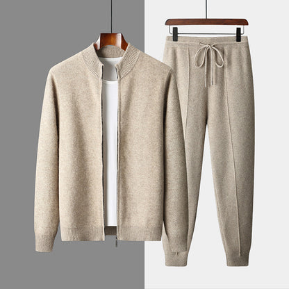 Men's knitted sweater coat