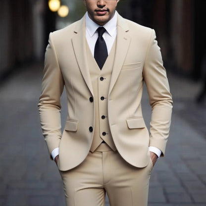 Men's Three-Piece Suit Business Casual Style