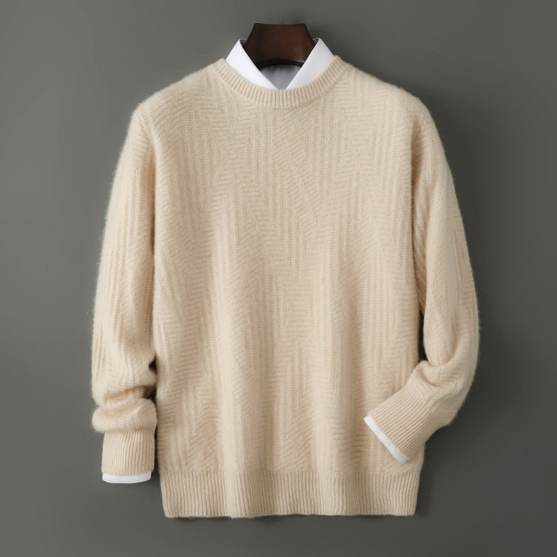 Merino Wool Jacquard Sweater Men