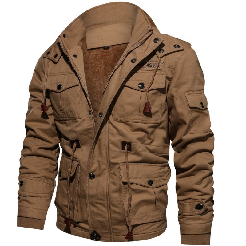Mens Hooded Fleece Lined Jacket