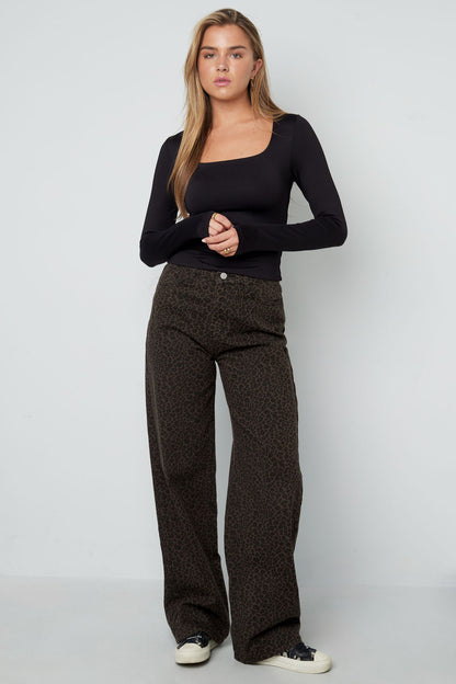 Nylon Lange mouwen tops Effen kleur Basic All Fit Kleding