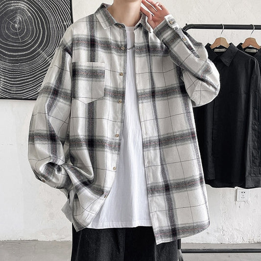 Klassiek oversized geruit overhemd voor heren