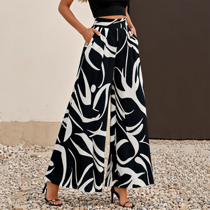 Zomerse lange culottes met draperend effect voor dames