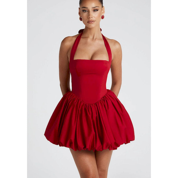 Halter Neck Tie Dress