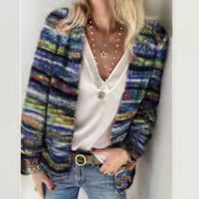 Womens Loose Fit Knitted Cardigan