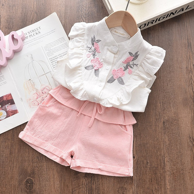 Meisjes katoenen T-shirt en shorts set