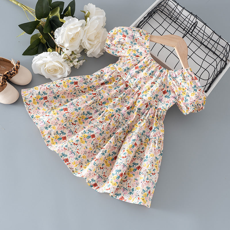 Girls Floral Cotton Summer Dress