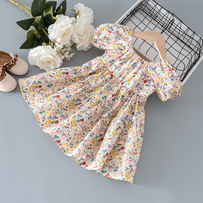 Girls Floral Cotton Summer Dress