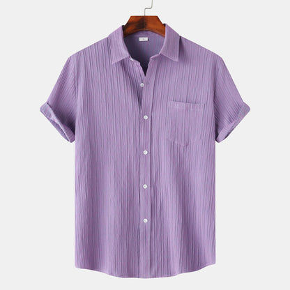Mens Short Sleeve Lapel Shirt