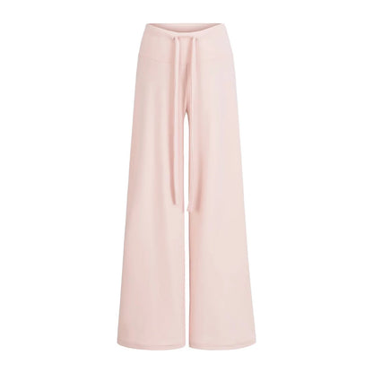 Low-Waist Drawstring Wide-Leg Casual Pants