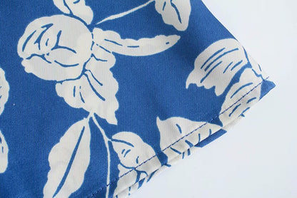 Nieuwe Europese stationsprint midi-jurk