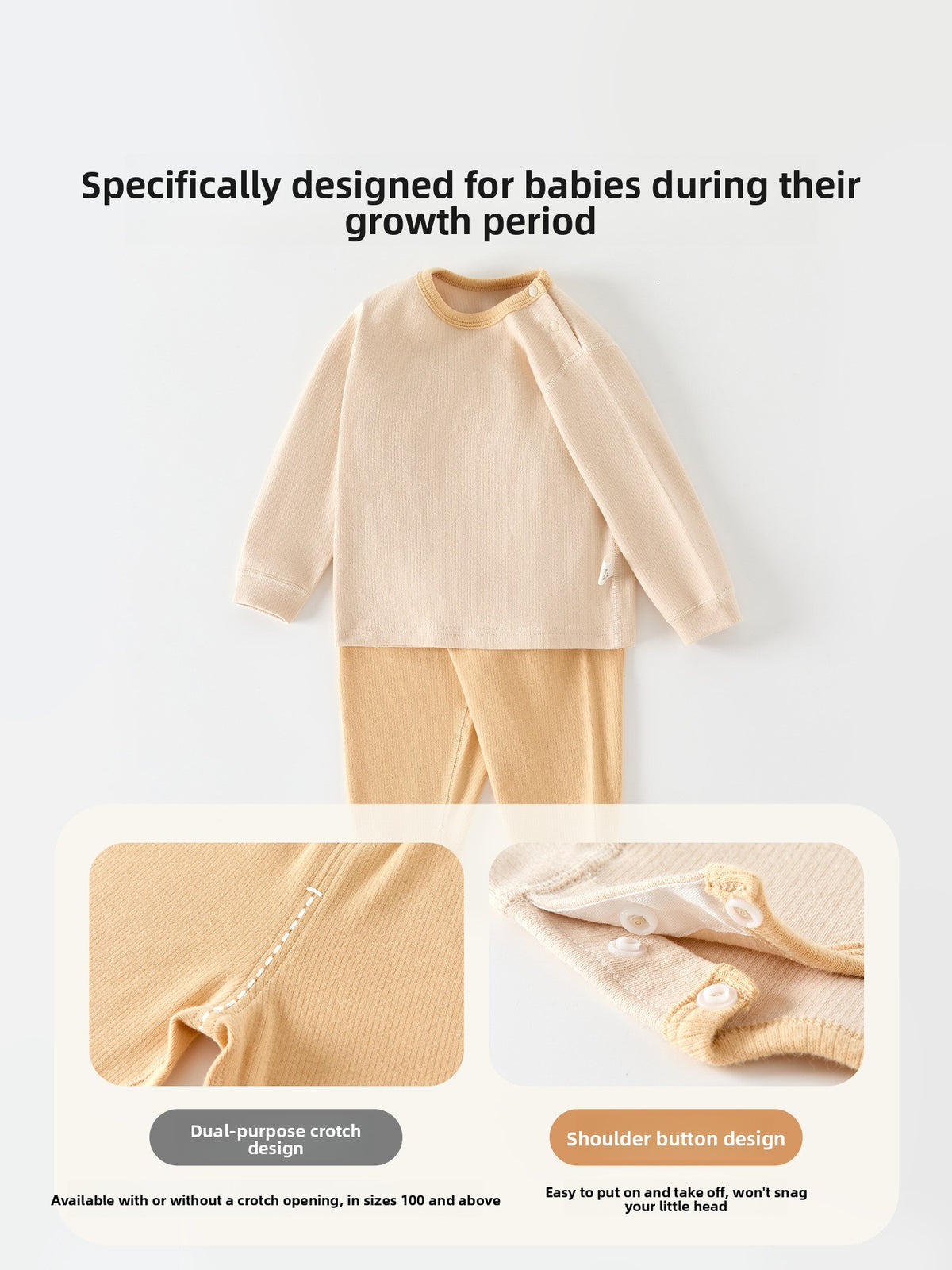 Tweedelige katoenen pyjamaset voor baby's