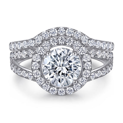 Stapelbare ring van sterling zilver met zirkonia