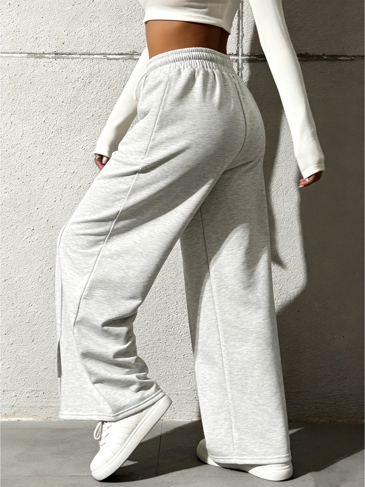 Womens High Waist Wide Leg Pants