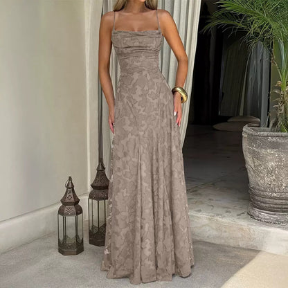 Elegant Lace Backless Evening Dress