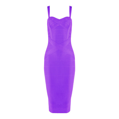 Classic Sexy Strap Bandage Long Dress