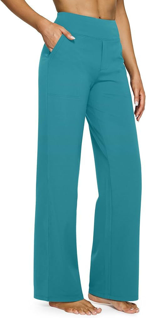 Casual High-Waisted Straight Pants Loose Pocket Yoga Pants