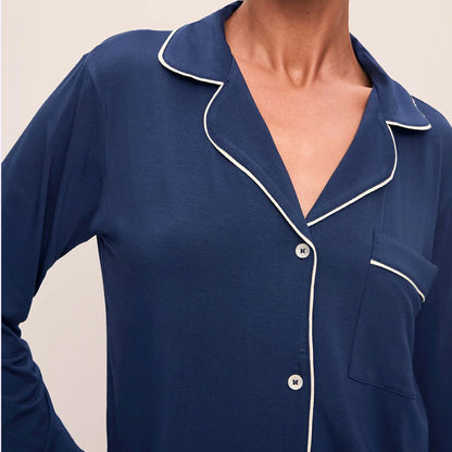Women's Cotton Lapel Pajama Set