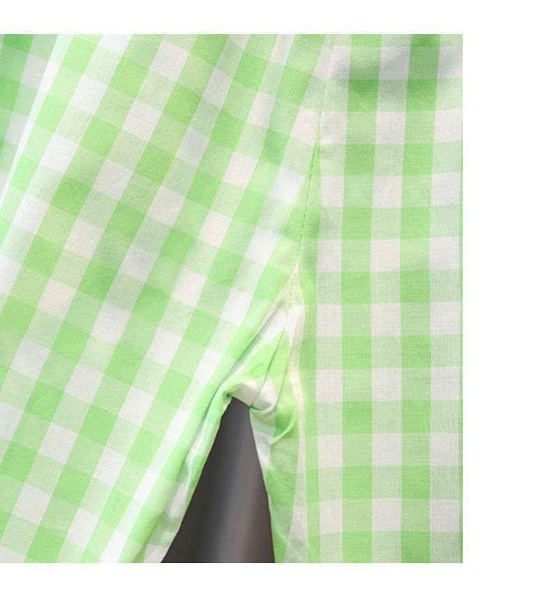 Tweedelige meisjes geruite set