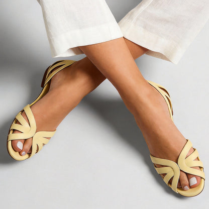 Hollowed-out cool shoes summer flat sandals