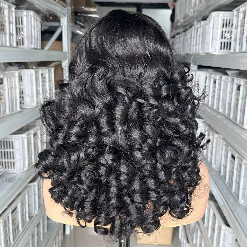 Full Head Cover Small Wave Short Curls