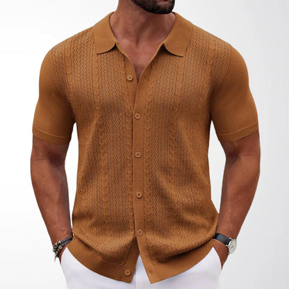 Short-sleeve knitted top