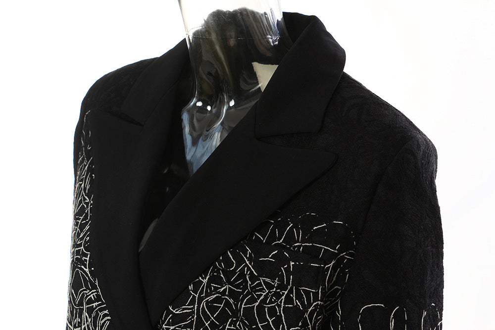 Modieuze casual kostuumjas met print