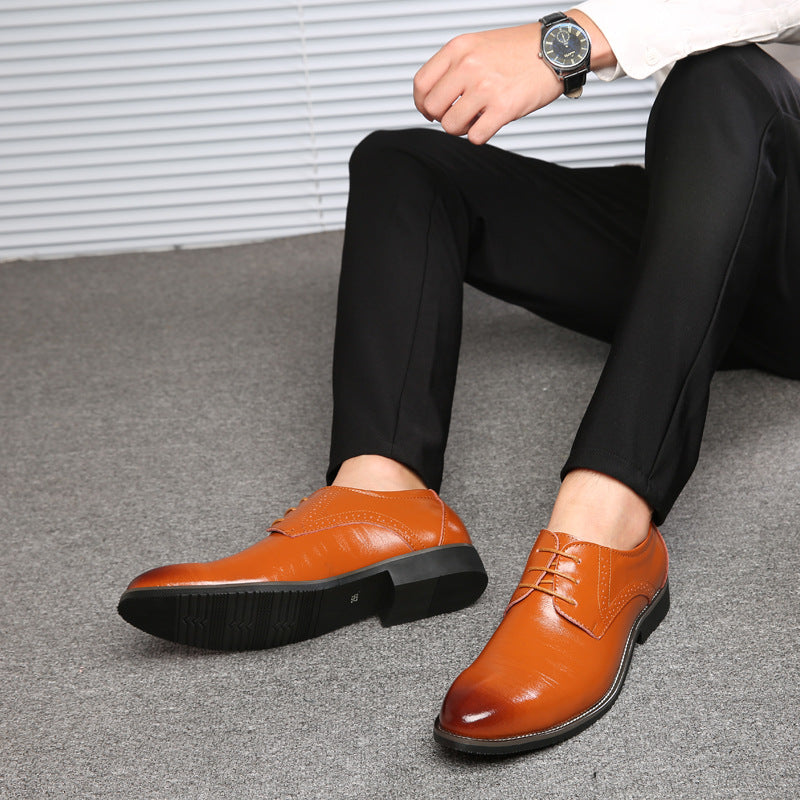 Classic Brogue Leather Shoes for Men