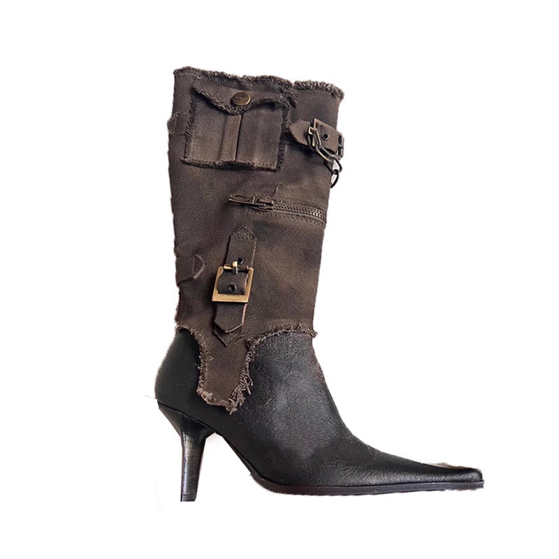 Vintage Buckle Boots