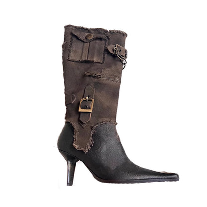 Vintage Buckle Boots