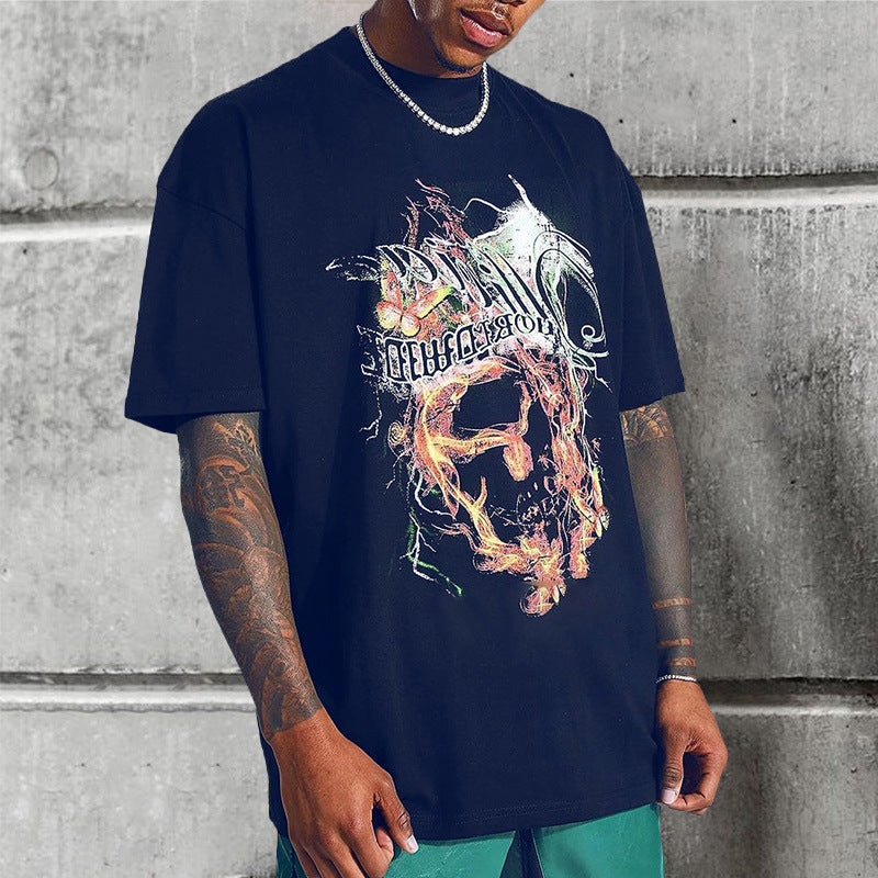 Trendy print heren T-shirt