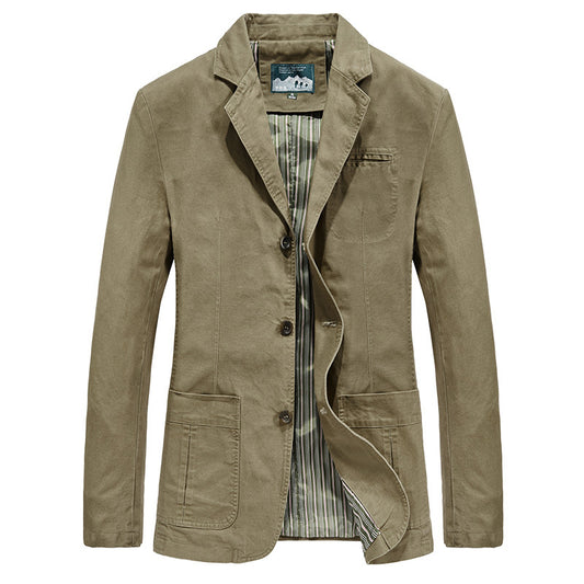 Mens Casual Cotton Suit
